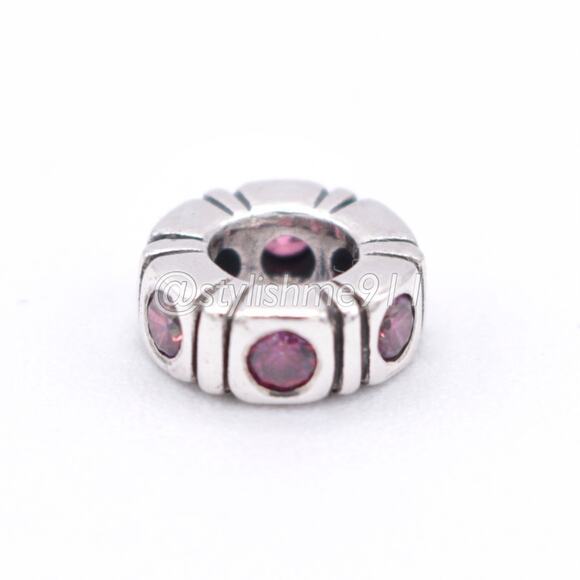 Authentic PANDORA Trinity Pink CZ Spacer - 790368PCZ - Picture 7 of 10